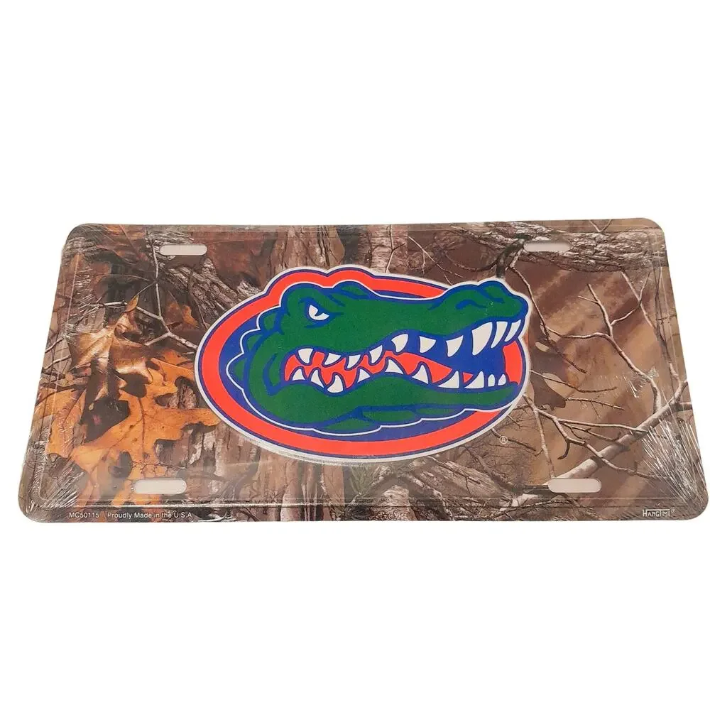 NCAA Florida Gators Metal License Plate Retro Cameo Flat Florida Old Logo New
